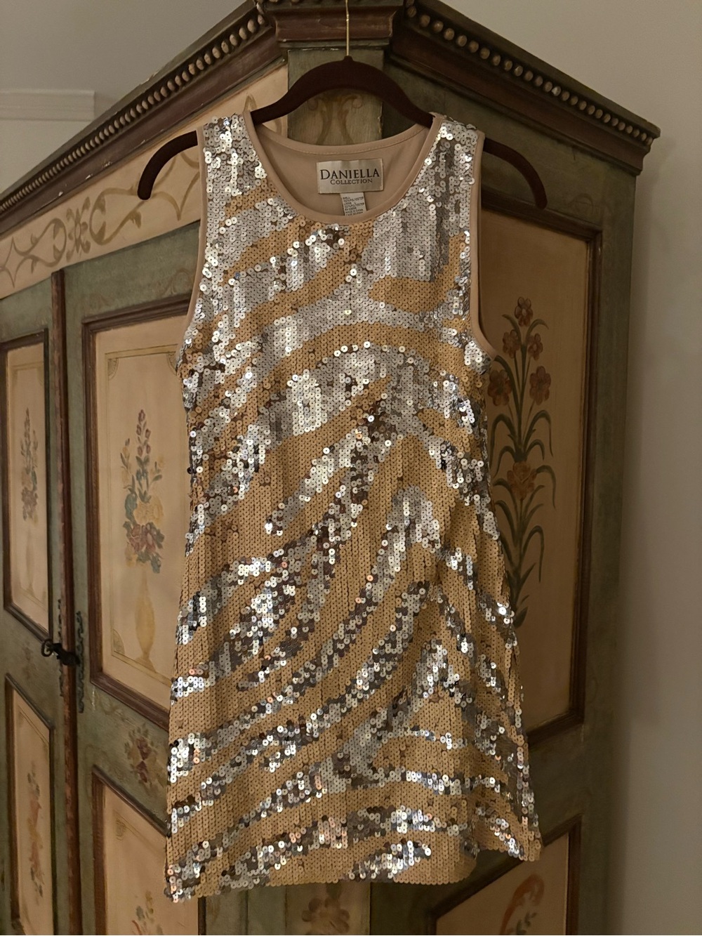 Gold & Silver Sequin Mini Dress
